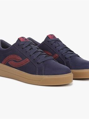 Ryka Women’s Navy Suede Sneakers w/ Burgundy Accent NWT 9 Wide